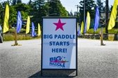 Ridgefield Kayak Launch with sign "Big Paddle Starts Here"