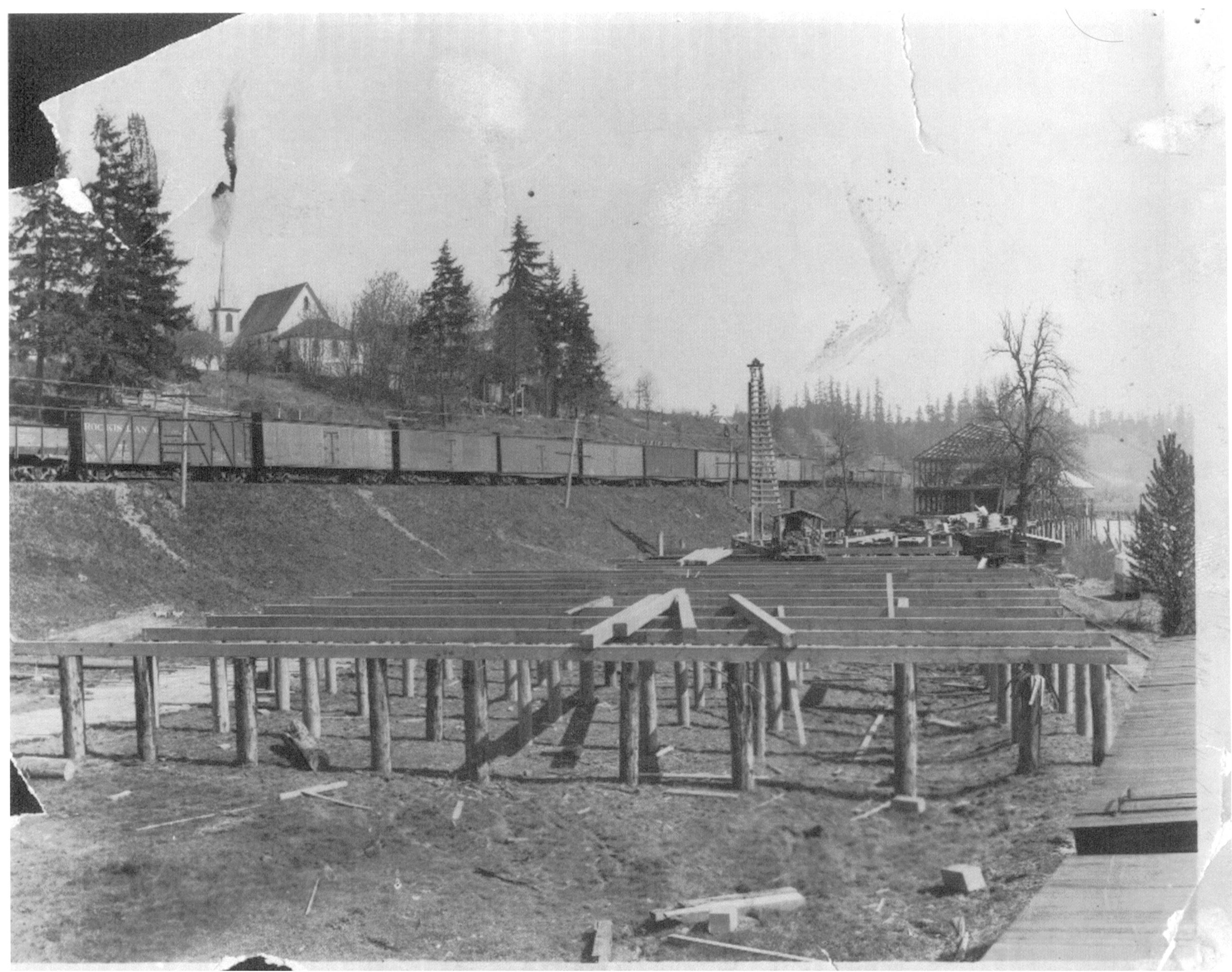 1914 New Bratlie Mill Warehouse Under Construction