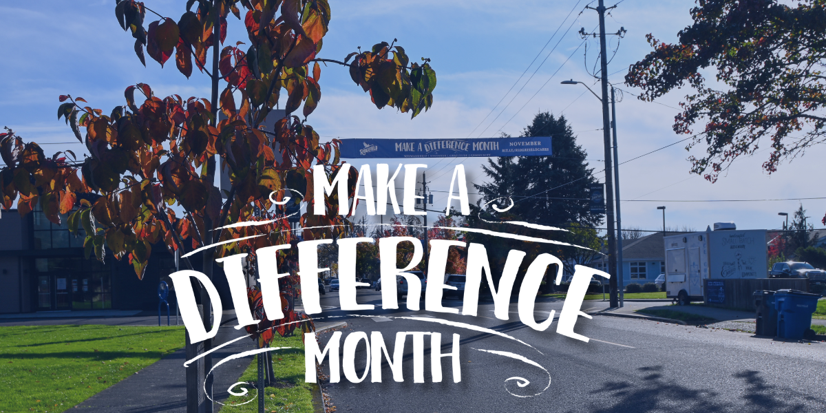 Main Ave with Make a Difference Month banner