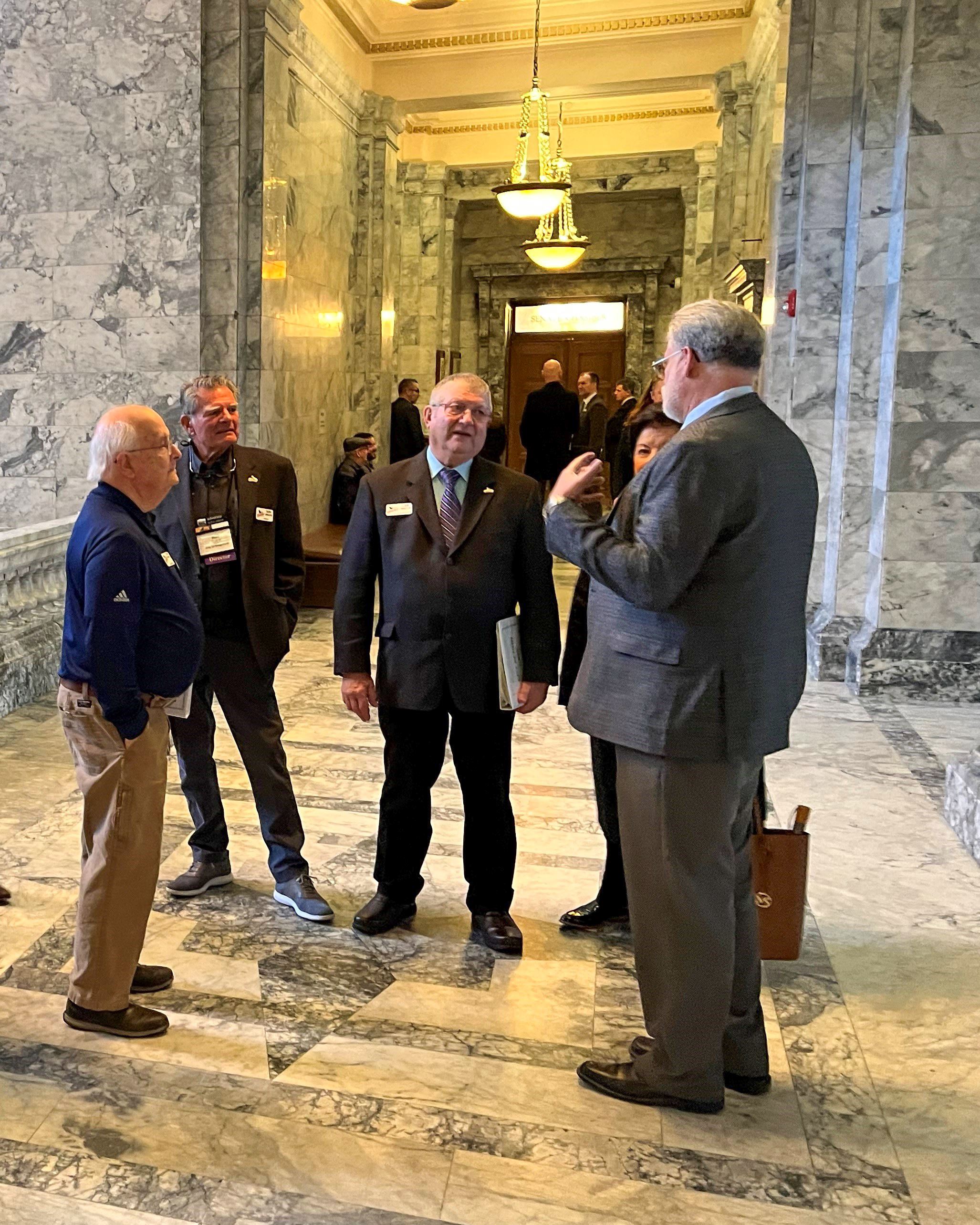 Councilmembers Burkle, Onslow, Wells and Chipman discuss Ridgefield’s priorities with Rep. Ed Orcutt