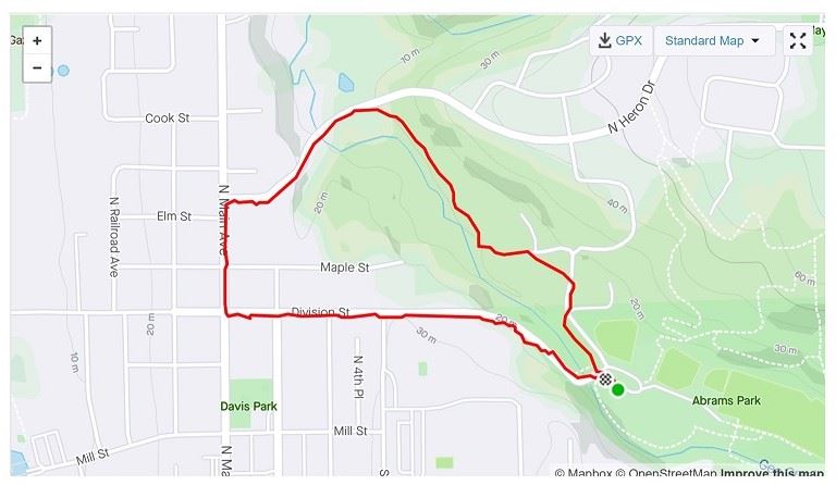 Abrams Park Loop Option 3 Map