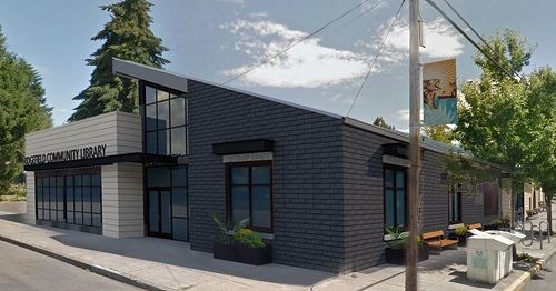 Library Exterior Realistic Image