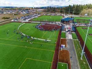 Birds Eye View of a Sports Field